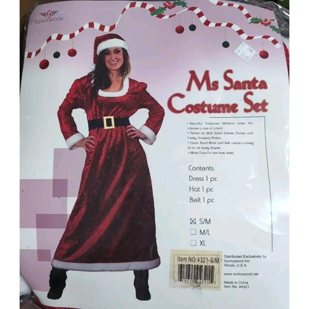 XX 4321 Mrs Santa Set Women's Costume By Sunnywood S/M